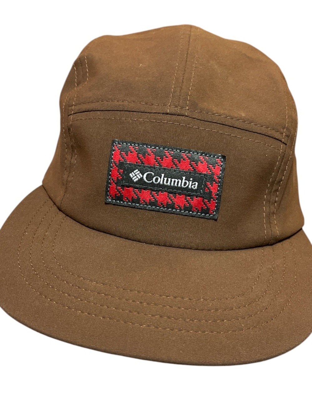Columbia Brown Canvas Cap with Red Patch Adult One size fits Most!